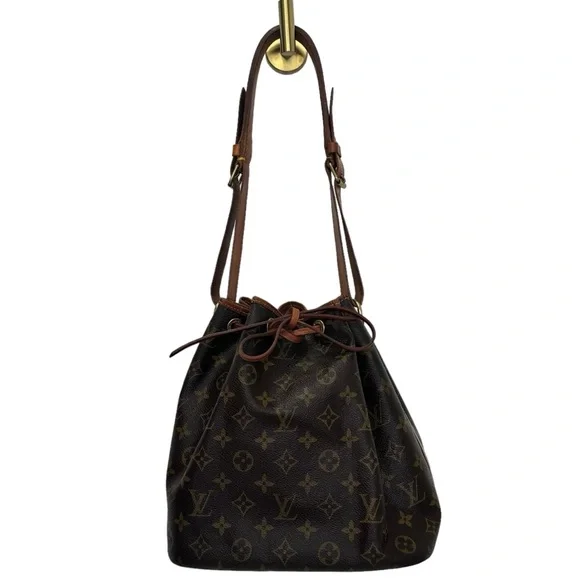 Louis Vuitton Petit Noe Shoulder Bag Monogram Coated Canvas Drawstring Vintage - Picture 1 of 17
